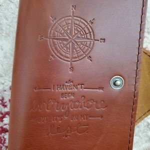 Portland leather passport holder